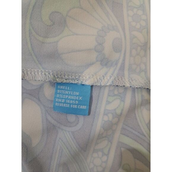 J MCLAUGHLIN Womens Small Shift Dress Sage Green Blue Print Catalina Cloth - Picture 7 of 8